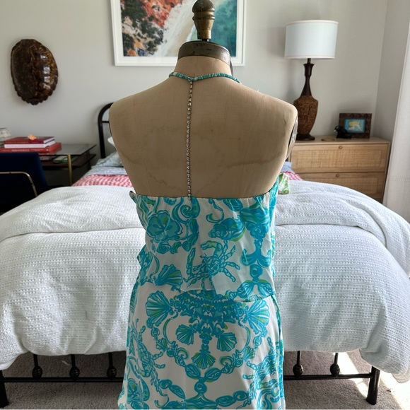 Lilly Pulitzer Whistler Silk Dress in Gold Digger Print size 00 - Picture 2 of 8